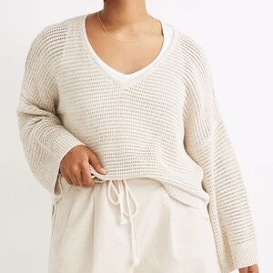 Madewell Rainbow Marled Seville Pullover Sweater
